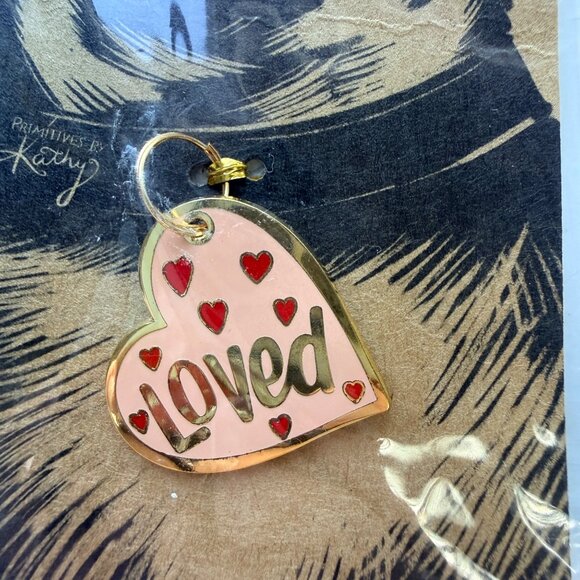 Primitives By Kathy Pet Charms Metal & Enamel Who Rescued Who? and Loved - Picture 2 of 4